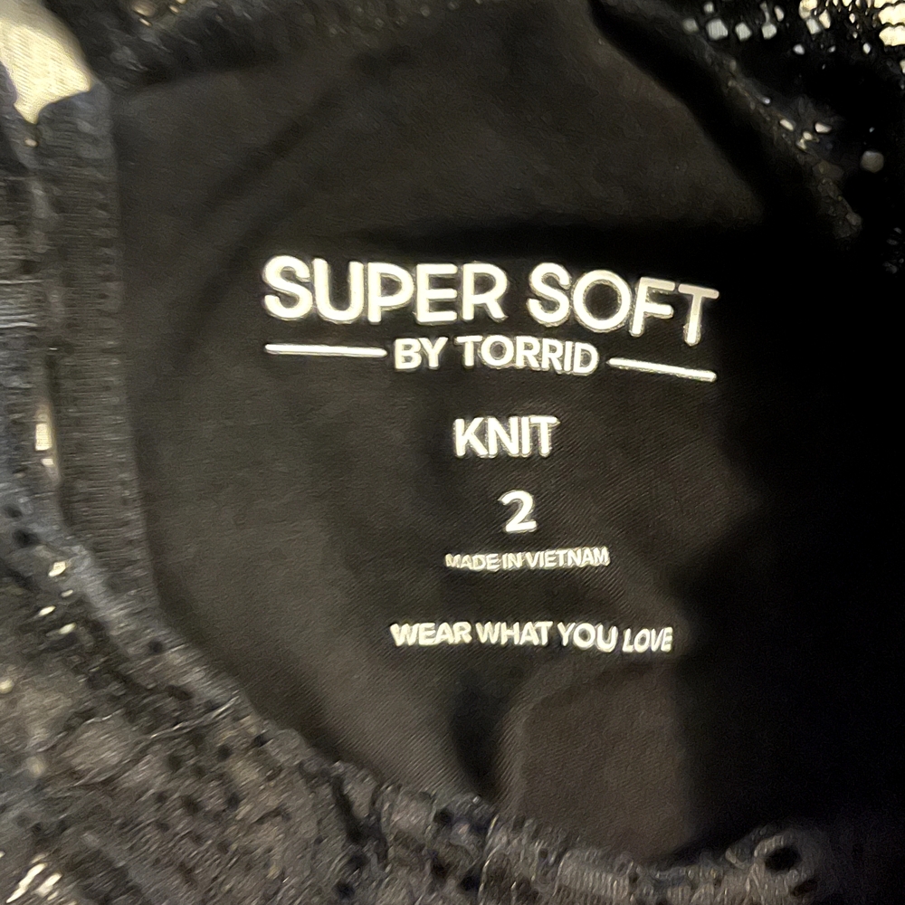 Torrid Black Super Soft Knit Top